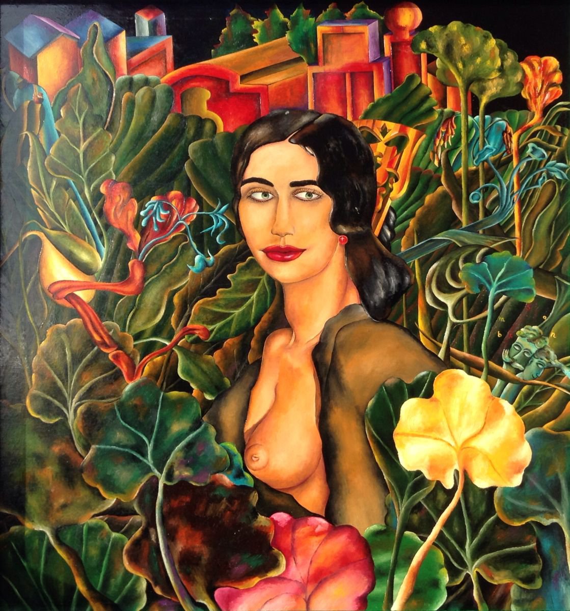 Portrait Oil Painting By Jg Wilson, 30 X 32, Pretty Love, Original Artwork