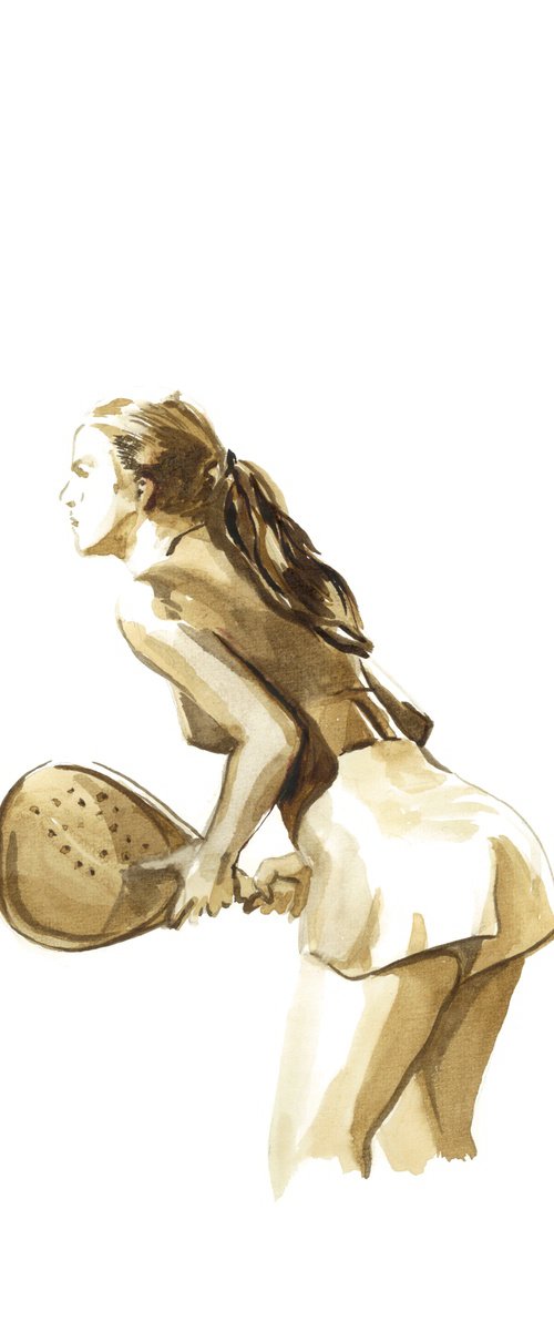 Padel Player 2 drawing by Anastassia Markovskaya