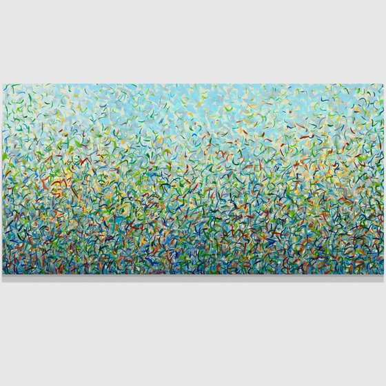 Dawn Garden Dance 152 x 76cm acrylic on canvas