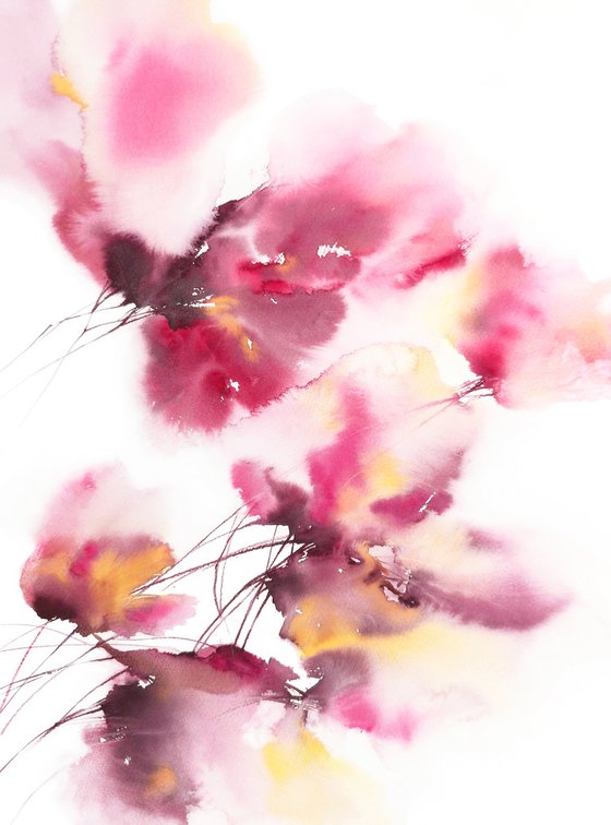 Bright abstract flowers