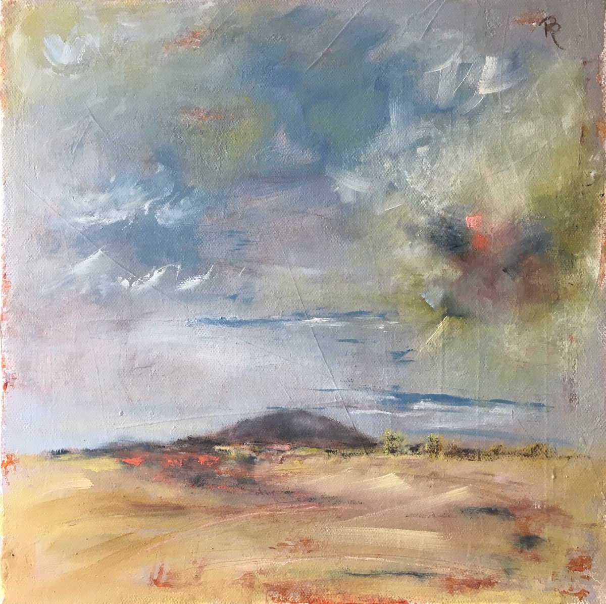 Expressive Still Life Oil Painting By Rebecca Pells, 12 X 12", Wrekin Skirmish, Original Artwork