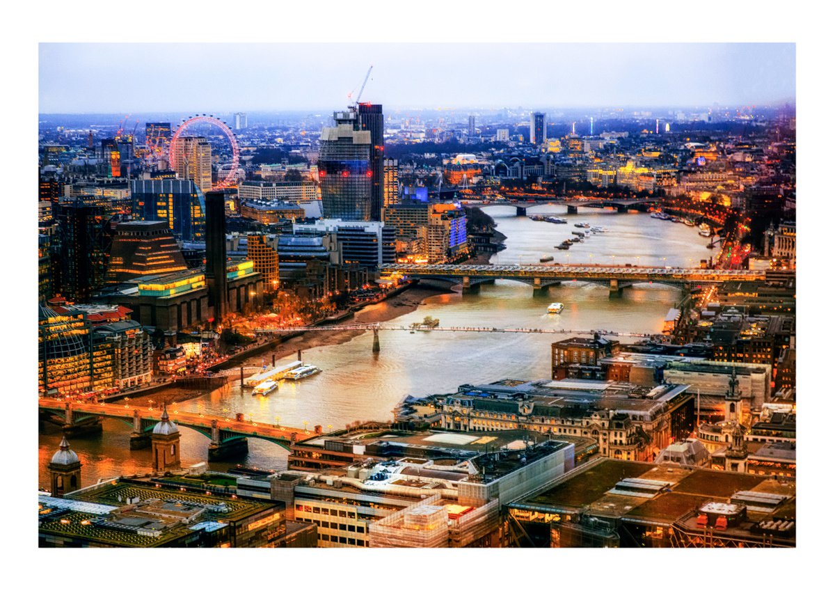 London Views. Aerial View Of Central London Limited Edition 2/50 15x10 inch Photographic... by Graham Briggs