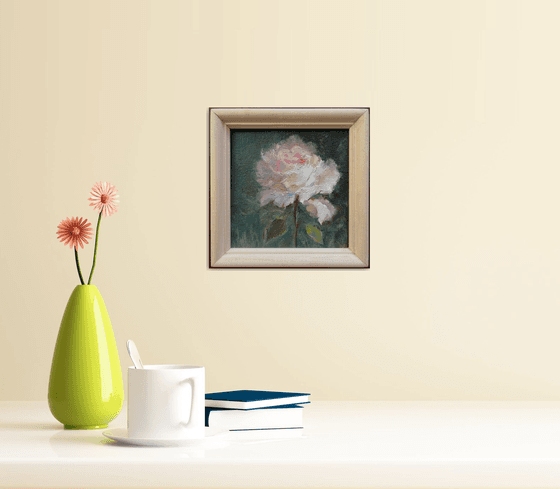 Rose mini small artwork on canvas