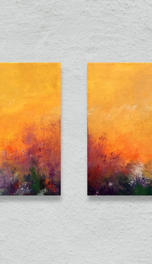 Heat I - II (Diptych) by Jon Joseph