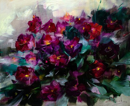 Magenta Blooms by Bozhena Fuchs