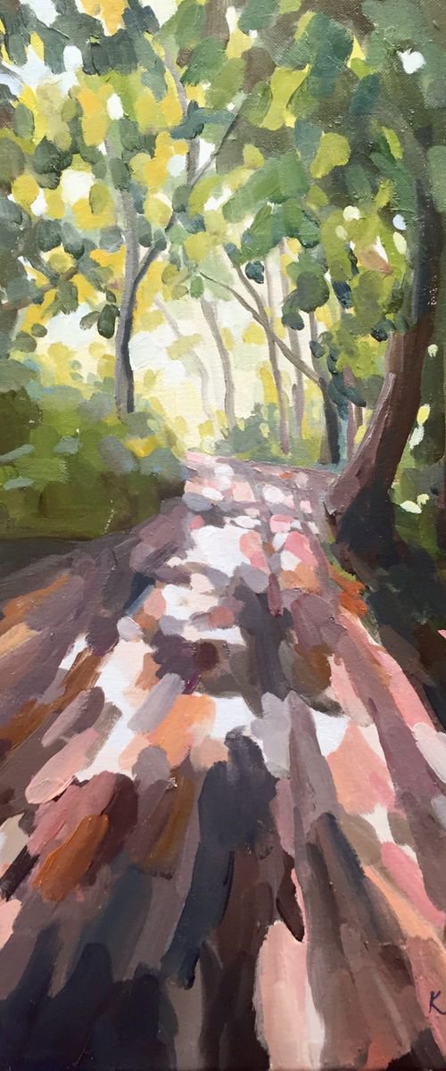 Autumnal tunnel on Wimbledon Common by Katharine Rowe