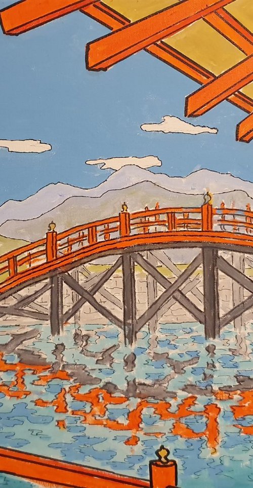 bridge at iksukushima shrine, miyajima island by Colin Ross Jack