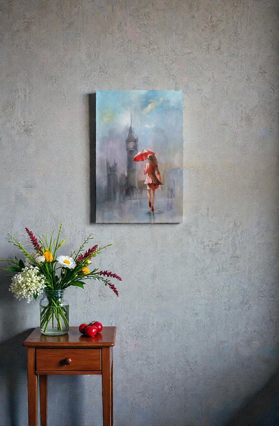 A walk to Westminster, a rainy day in London