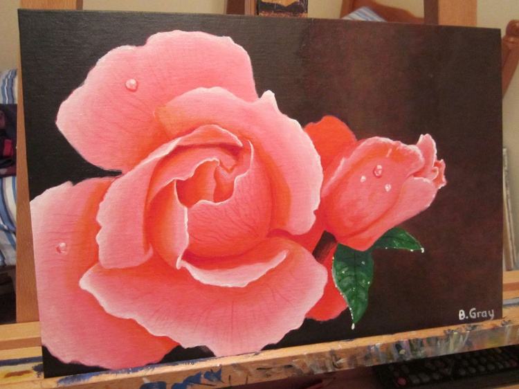 Roses Acrylic Painting 10 X 14 Artfinder