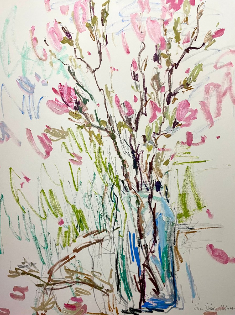 Still life with magnolia. by Lilia Orlova-Holmes