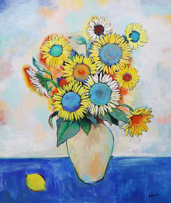 Sunflowers with Lemon