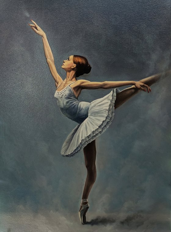 Ballerina-3 (70x50cm, oil/canvas, ready to hang)