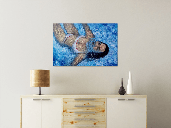 Girl swimming51  24x36 in