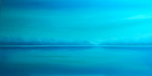 Turquoise water and ocean skyline by Nataliia Krykun