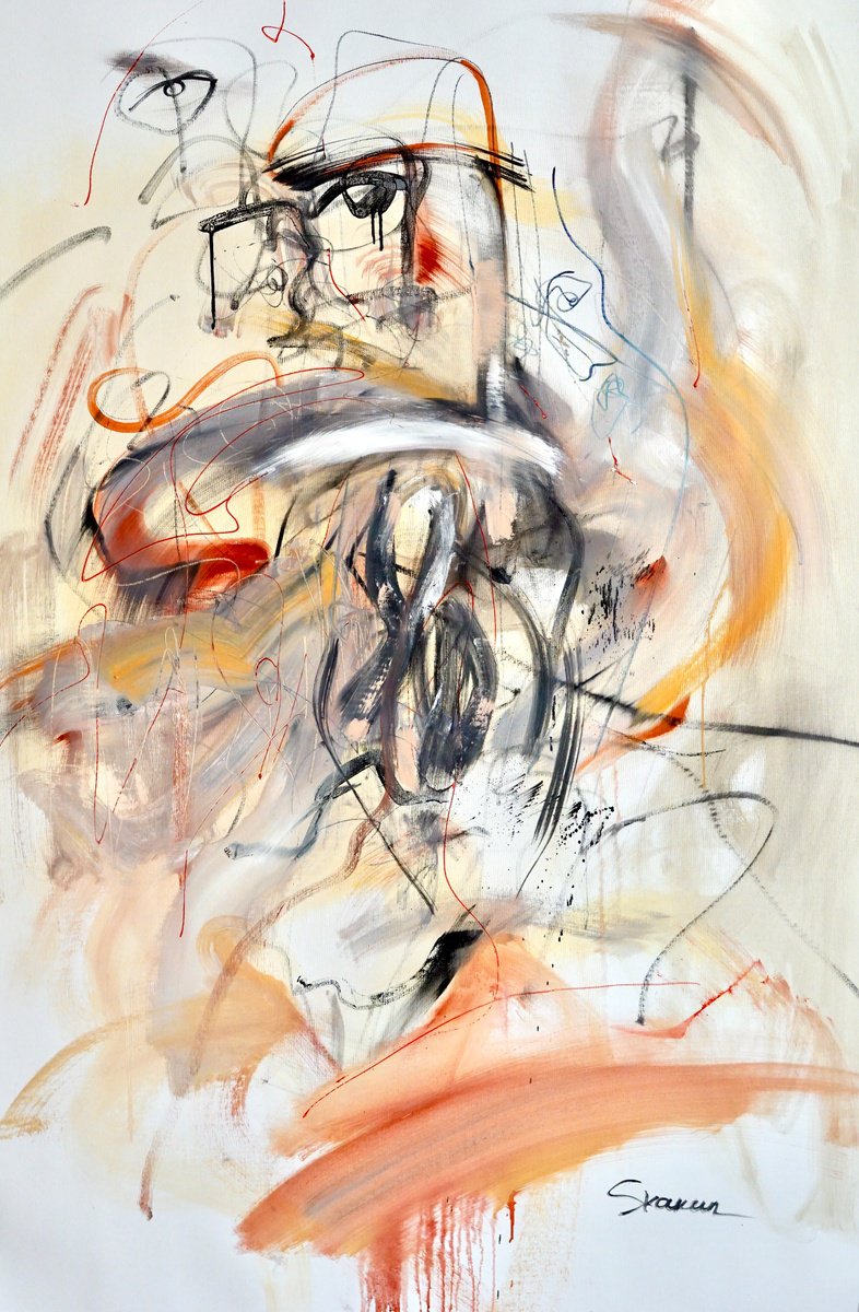 Expressive Oil Painting , Expression N 14 By Mari Skakun, 39 X 63, Artwork For Sale On Artfinder