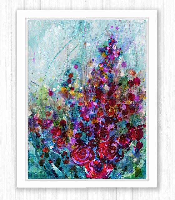 Candy Flourish 3 - Flower Painting  by Kathy Morton Stanion