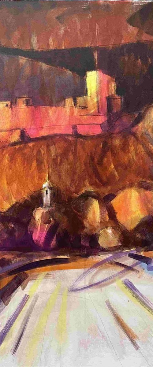 Herbst Landschaft mit Burg Landeck by Olga David
