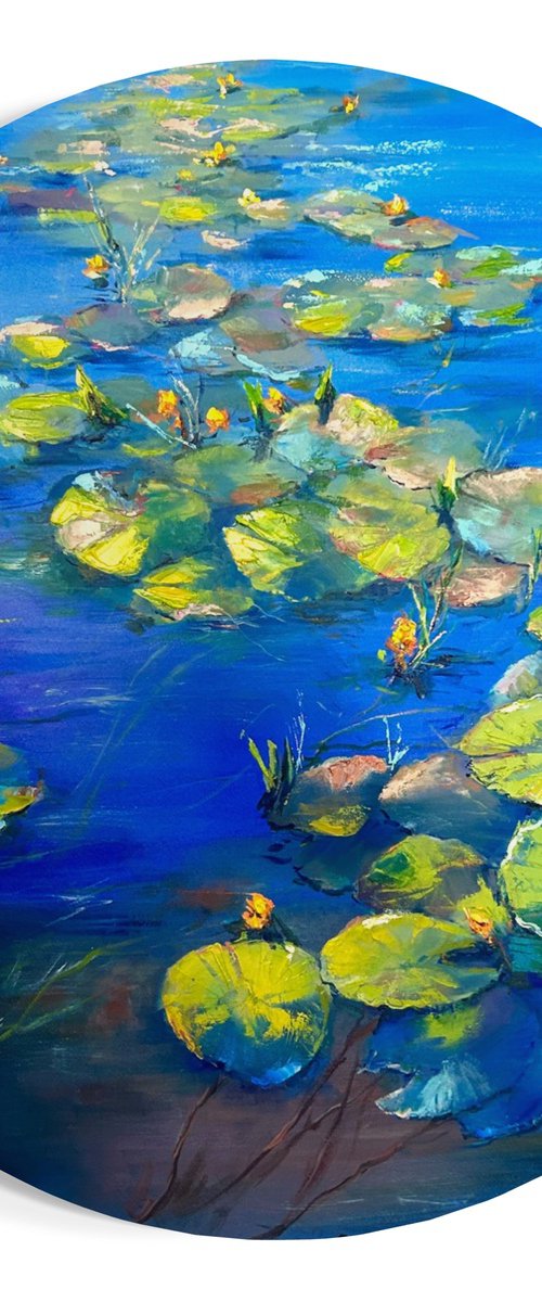 Water Lilies on the Pond by Olga Beketova