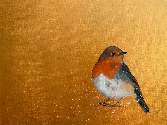 Red Robin ~ on gold