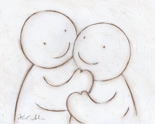 Hugs artwork 47 'Together'. Unframed by Steve John