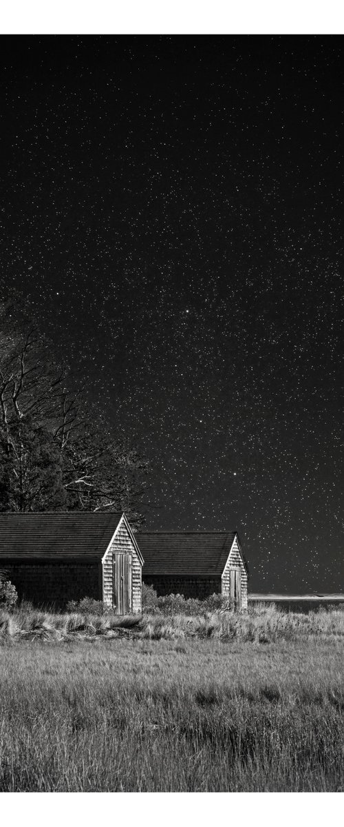 Salt Pond Boat Houses Under the Stars, 16 x 24" by Brooke T Ryan