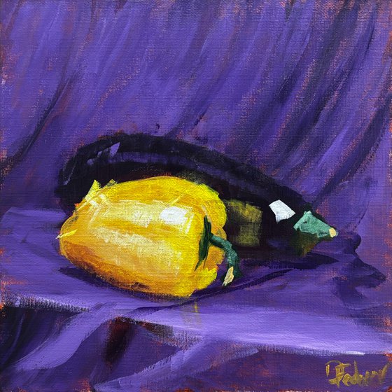Eggplant and Yellow Pepper