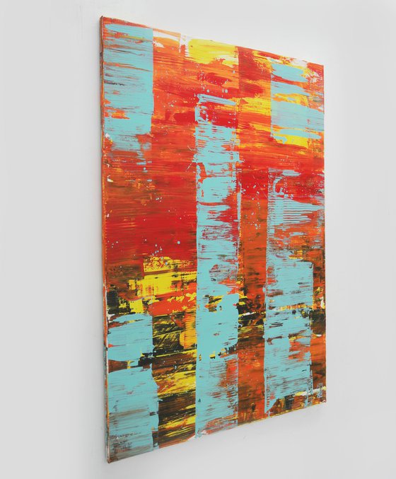 Static Orange - Abstract Painting - Affordable Art - Ronald Hunter - 7A