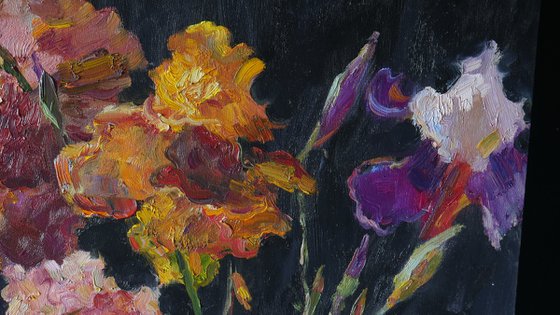 Irises - Irises painting / 70x50 cm.