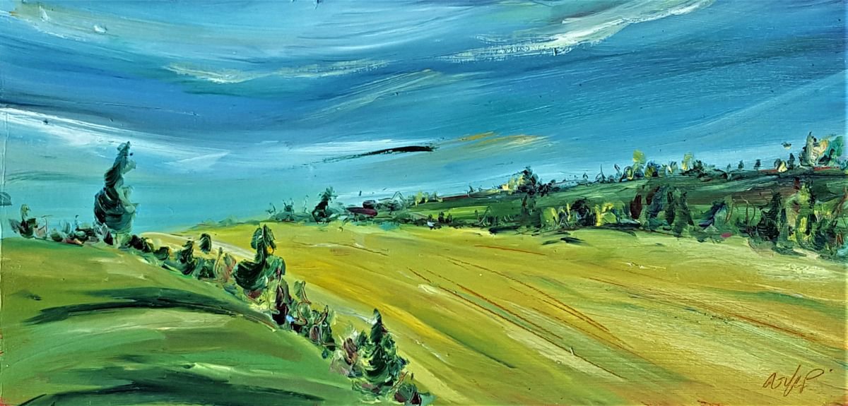 Rolling Fields of Summer by Niki Purcell - Irish Landscape Painting