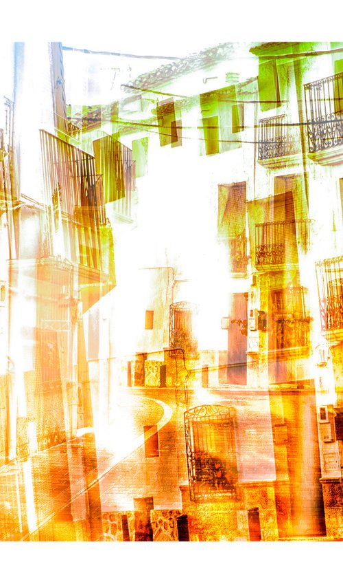 Spanish Streets 2. Abstract Multiple Exposure photography of Traditional Spanish Streets. Limited Edition Print #1/10 by Graham Briggs