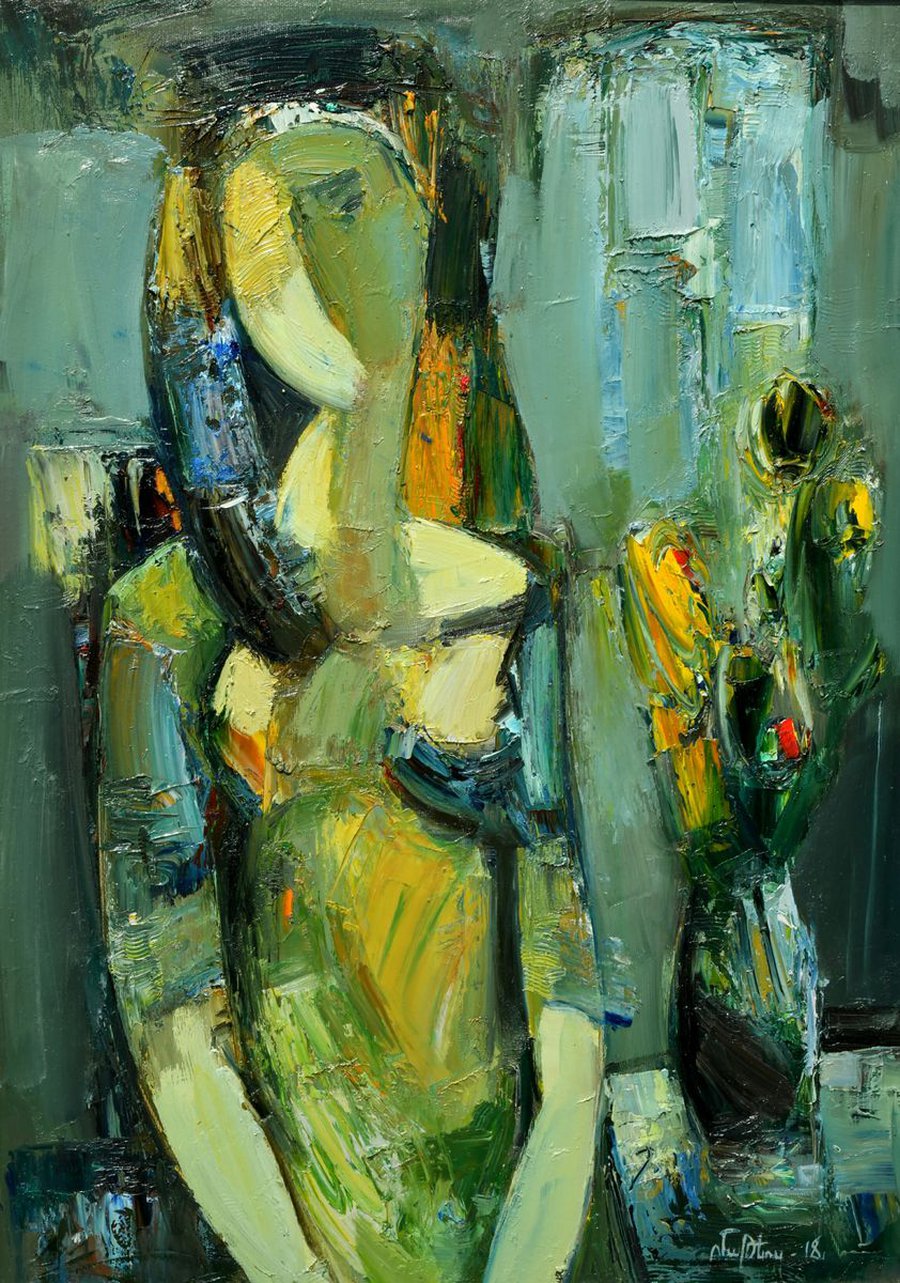 Toughts(50x70cm, oil painting, ready to hang) Oil painting by Matevos