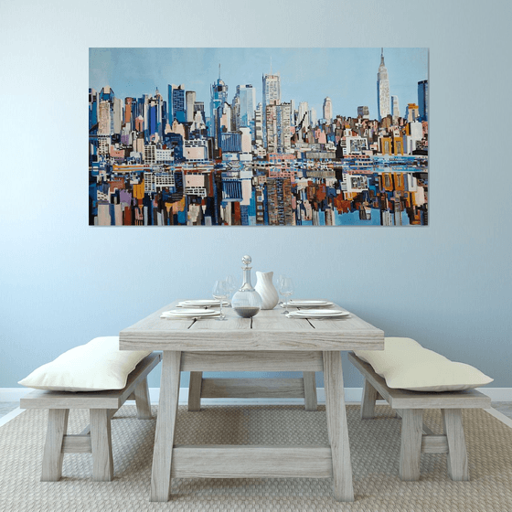 Urban Skyline Reflection New York