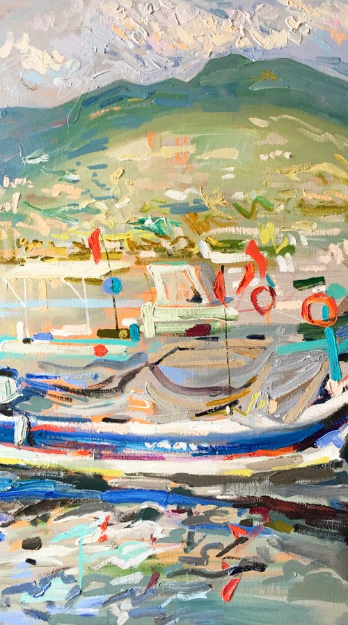 Boats of Antalya by Ole Karako