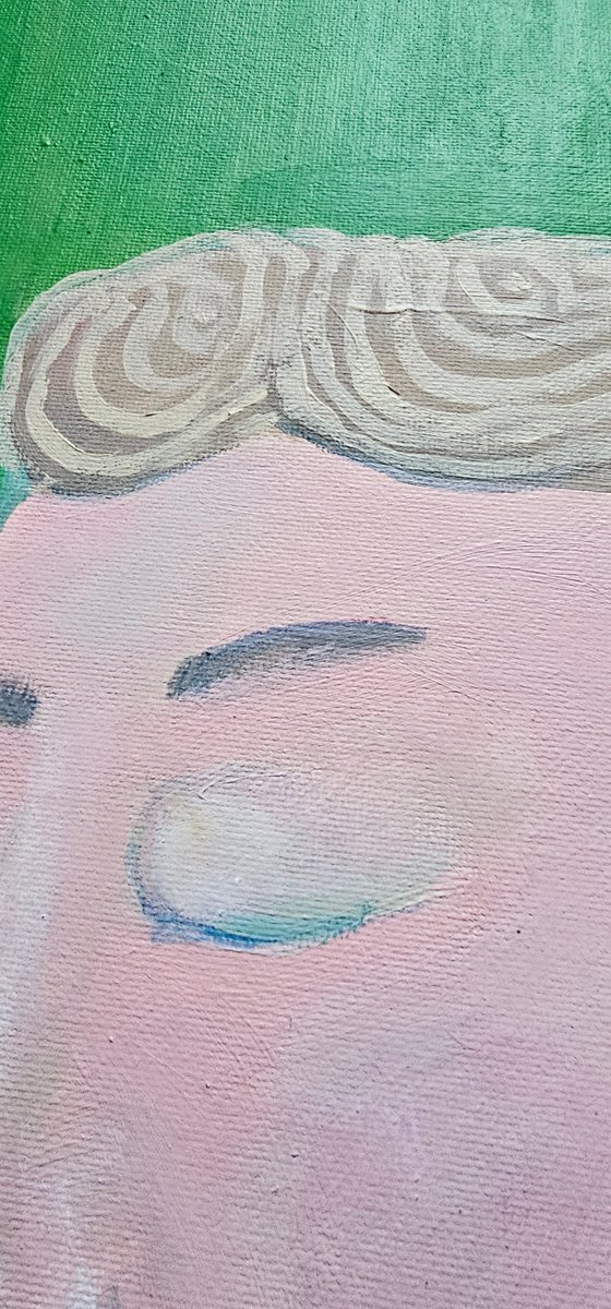 Our couple spring mood green portrait