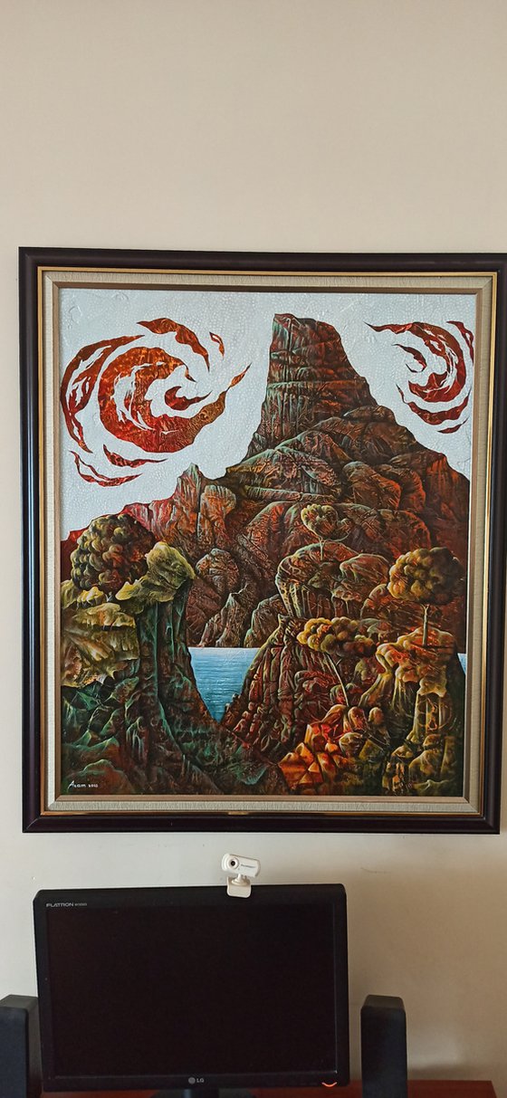 Extinct volcano 65x80cm ,Acrylic/canvas