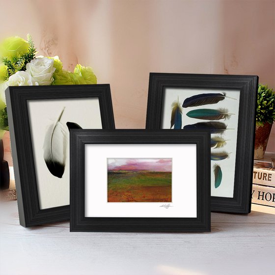 Mystical Land Collection 8 - 3 Textural Landscape Seascape Paintings by Kathy Morton Stanion