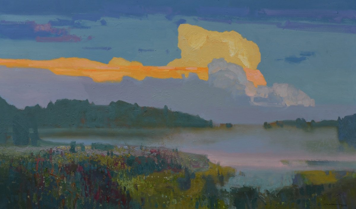 Calming Evening By Vytautas Laisonas, 39 X 24, Artwork For Sale On Artfinder