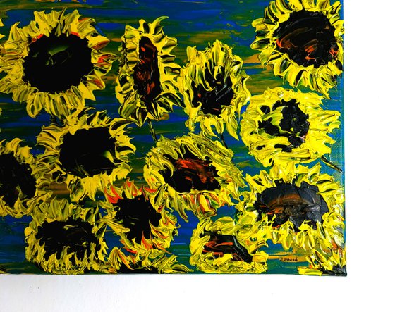 Blooming sunflowers 2