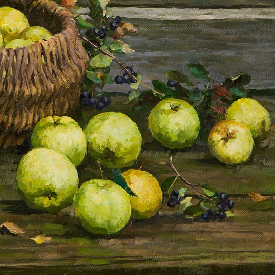 Still Life with Apples and Aronia