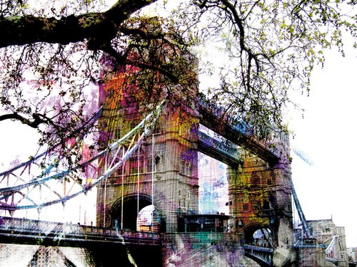 Maromas, puente de Londres/XL large original artwork by Javier Diaz
