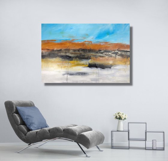 large paintings for living room/extra large painting/abstract Wall Art/original painting/painting on canvas 120x80-title-c721