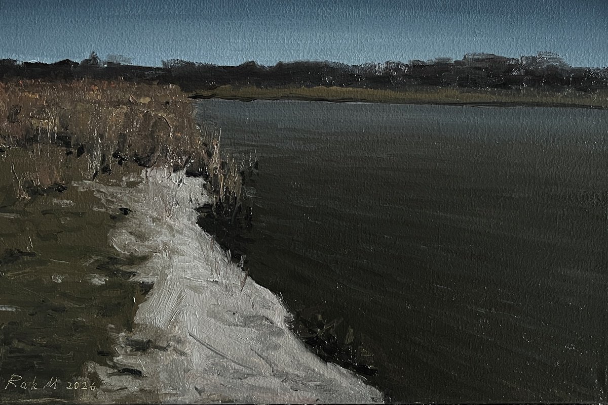 River In March By Michael Rak, 12 X 8, Artwork For Sale On Artfinder