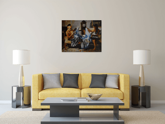 The Blue and White Shawl