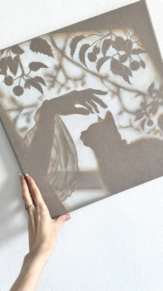 Soft Summer Encounters - Beige Cat Shadow