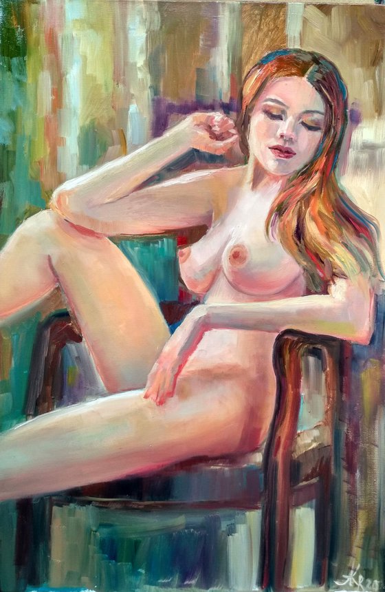 Time to relax. Nude woman