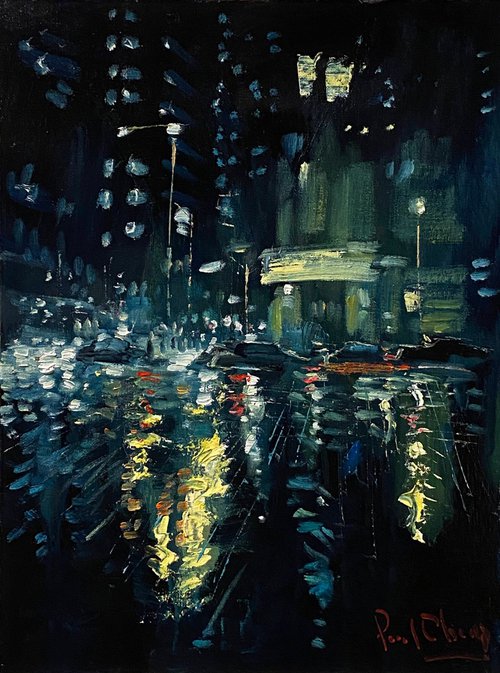 Night Rain City #12 by Paul Cheng