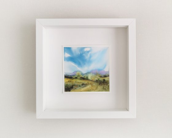 Landscape set, small watercolor paintings