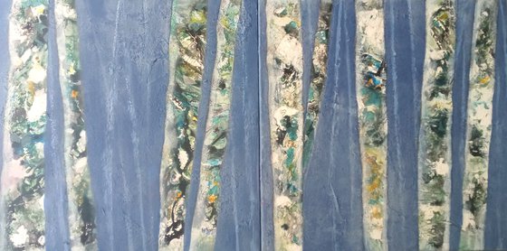 In the heart of the forest ...Diptyque 2X60X60 cm