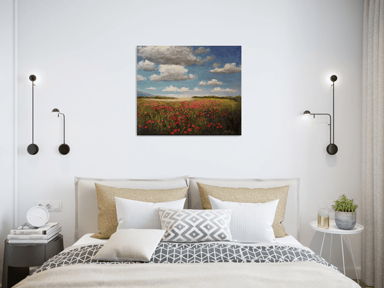 Poppies near the sea