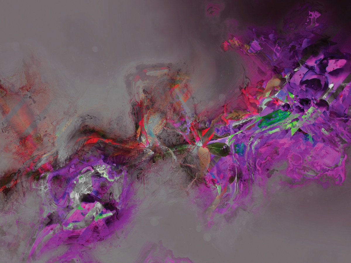 Abstract Botanical Print By Javier Diaz, 80 X 60, Secretos 10, Original Artwork